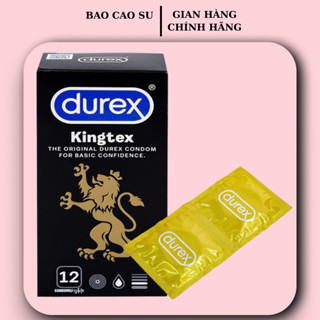 [Che Tên Sản Phẩm] Bao Cao Su Durex Kingtex Chính Hãng Ôm Sát Vừa Vặn Hộp 3 & 12 Cái