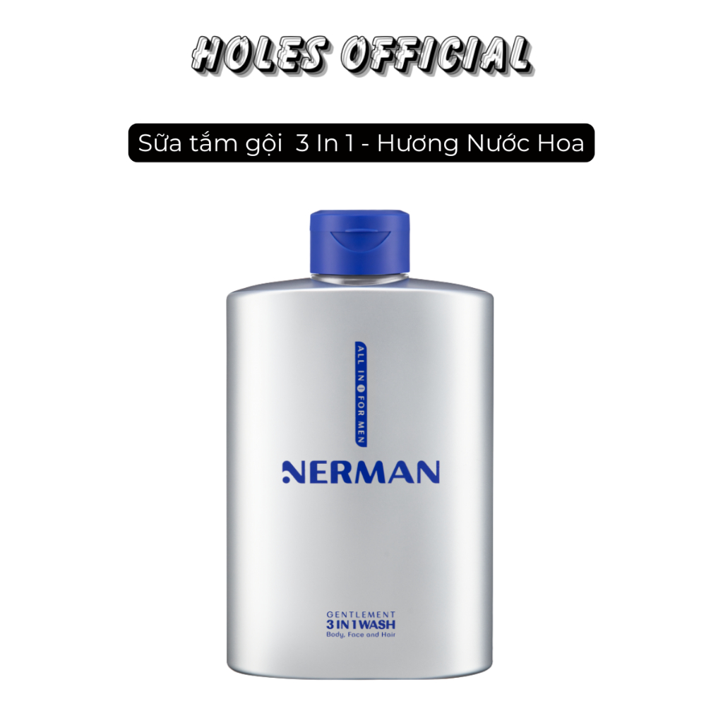 Sữa tắm gội nam hương nước hoa Nerman Gentleman 3 in 1 350ml