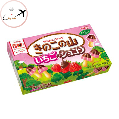Kẹo Nấm Socola Nhật – Meiji Kinoko no Yama Dâu & Socola | Hộp 2 vị siêu ngon