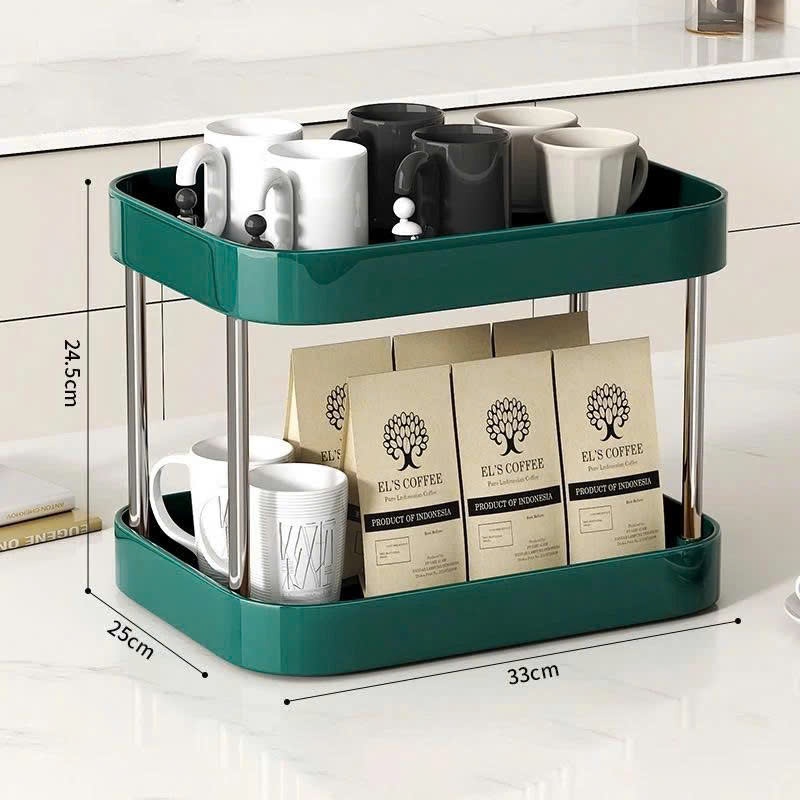 Giá úp cốc chén 2 tầng đa năng, Kệ đa năng 2 tầng, kệ úp bát, khay trà 2 tầng