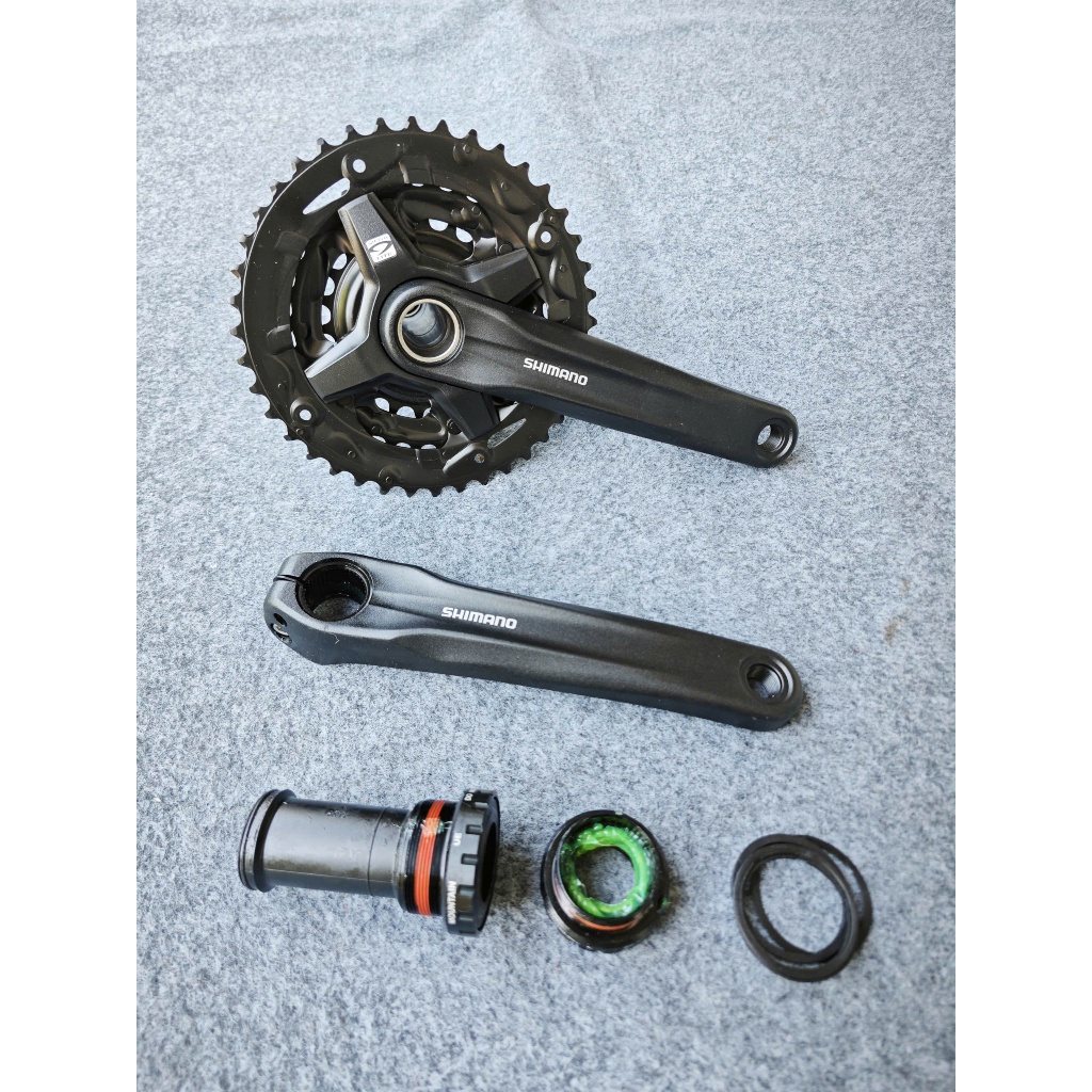 Đùi Đĩa Giò Dĩa 3 Tầng Trục Rỗng BB-MT501 Hàng Shimano 170 FC-MT210/MT300 Hàng Malaysia Chính Hãng D