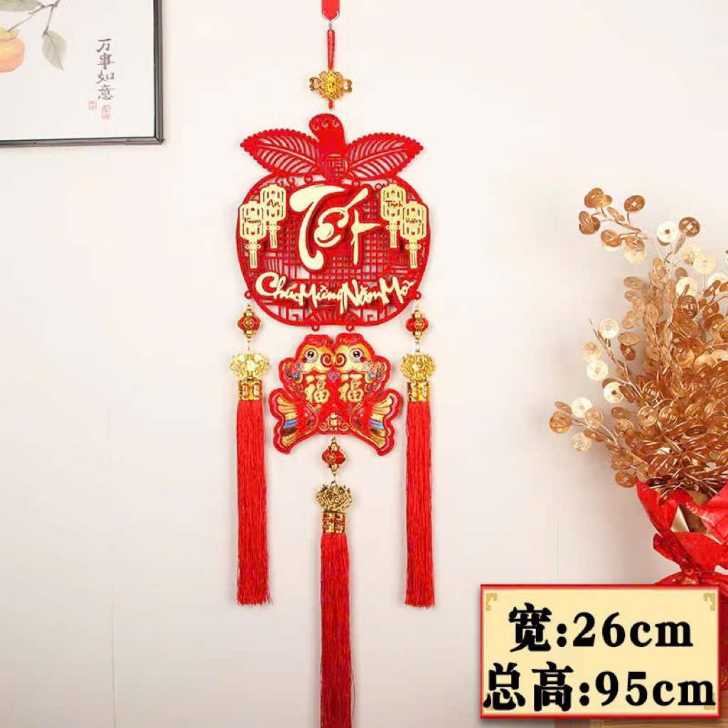 (Có sẵn) Khánh Tết quả Táo - Khánh treo Tết 2026- đồ trang trí Tết - chữ treo cửa Tết
