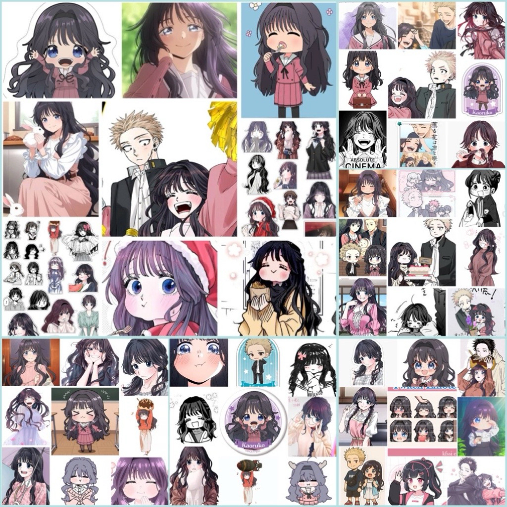 Sticker waguri kaoruko 60 hình khác nhau/ hình dán waguri kaoruko 