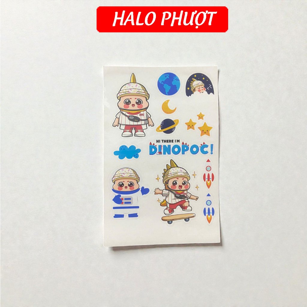 (Nhiều mẫu) Sticker nhân vật DINO POC của nhà POC Helmet