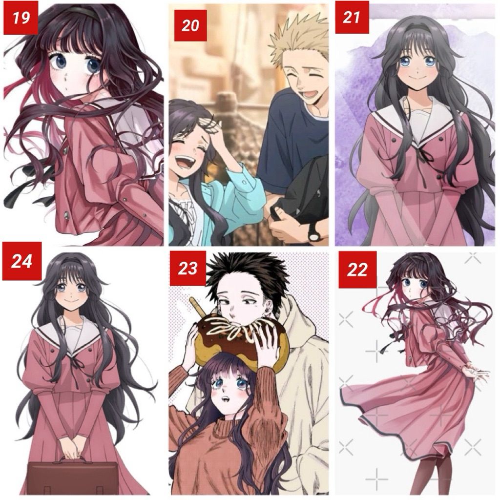 ảnh hình waguri kaoruko 3 ảnh a4 khác nhau/ poster hoa thơm kiêu hãnh waguri kaoruko 