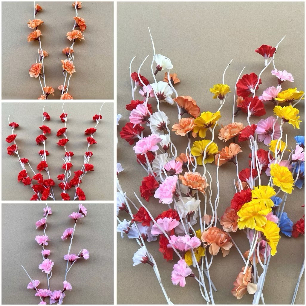 Lẻ nhánh đào râu trang trí set tháp bánh, tháp oản, tháp nước trang trí tết