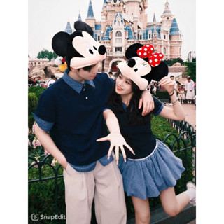   Hoả tốc HCM  Set đôi 3 món: 2 Áo nam nữ cổ sơmi carro xanh đen + Chân váy bí phồng nữ sọc Carro siêu cute 