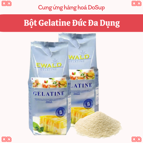 Gelatin Bột Ewald Đức - Dạng Bột Mịn, Không Mùi - Nguyên Liệu Làm Bánh - 1kg/100g