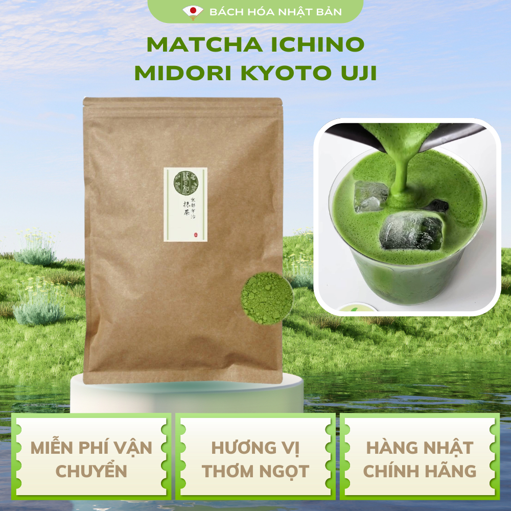Trà Matcha Ichino Midori Kyoto Uji, Yame Túi Lớn 500g,1Kg Nhật Bản M62