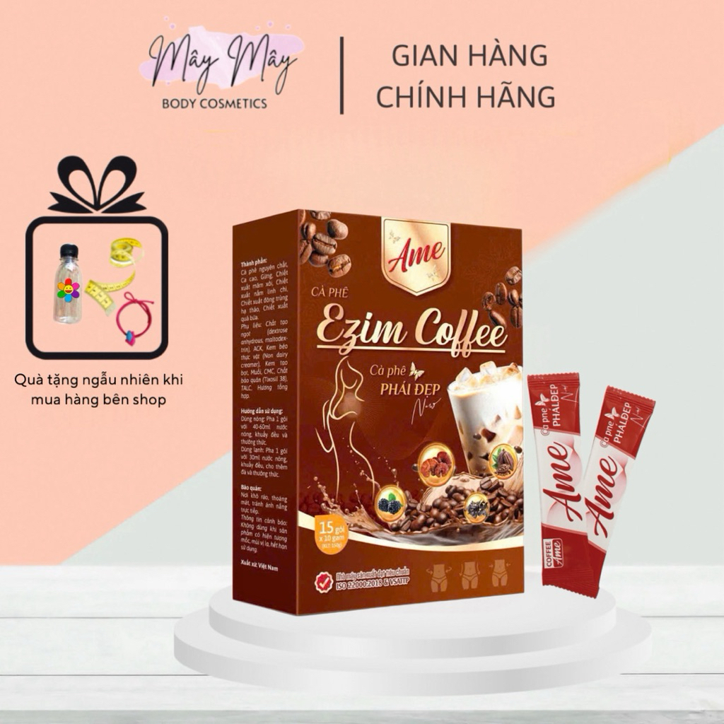 [FREESHIP + QUÀ TẶNG] EZIM COFFEE Giảm Cân An Toàn, Hiệu Quả - 1 hộp 15 gói
