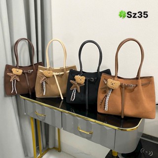 Túi tote xách tay đeo kẹp nách chất liệu da lộn sang chảnh lịch sự đi chơi đi làm đều phù hợp kèm móc treo túi-HTM515