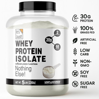   TẶNG SHAKER  Bột Whey Không Tạp Chất IT'S JUST Whey Protein Isolate 2.3kg   5lbs   