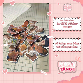 [In từ 18 ảnh] in sticker theo yêu cầu,  không cán màng bảo vệ (khách tự cắt)