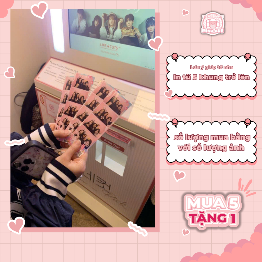 [Nhận in từ 5 ảnh photoboth] In Ảnh Photostrip 5x15cm, 10x15 In theo yêu cầu,In ảnh photobooth