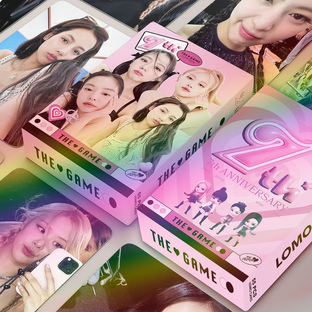 BLACKPINK LOMO Card Set 55 Tấm Thẻ Ảnh 7th The Game Hologram Bo Góc Photocards Kpop Bưu Thiếp In Hai