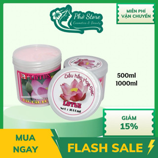  Kem Ủ Tóc LK HOA SEN LOTUS 500ml - 1000ml   Dầu hấp tóc cung cấp dưỡng chất mùi hương sen cực thơm 