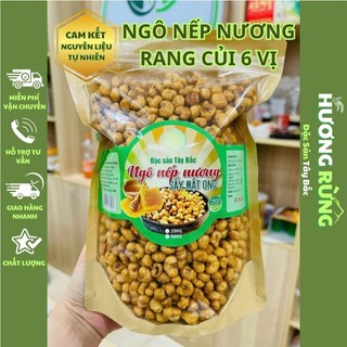 NGÔ NẾP NƯƠNG TÍM RANG GIÒN  6 VỊ,  Ngô Cay Điện Biên Gói 500G
