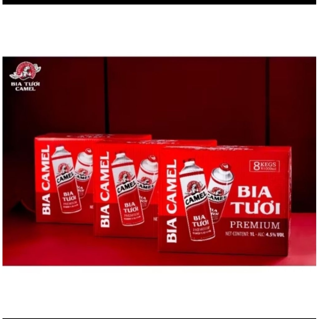 BIA TƯƠI CAMEL KEG 4.9% 1 LÍT (Thùng 8 Keg x 1 Lít)