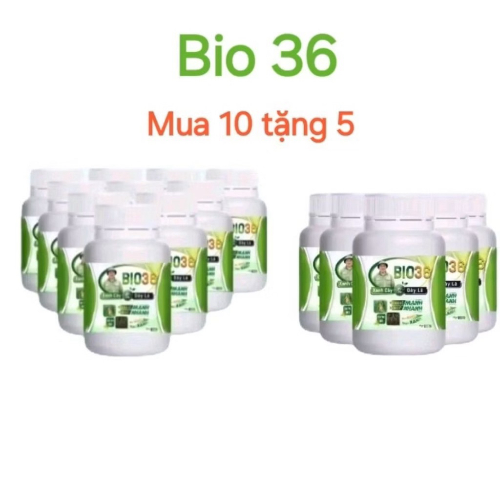 Combo 15 hũ Bio 36 kích rễ mạnh, đi đọt nhanh, xanh cây dày lá. bio 36 kích rễ, bio 36 hàng chính hã