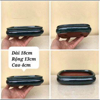 Chậu gốm mini bonsai gốm đất nung bát tràng