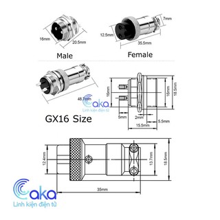 Bộ Jack GX16 2P/3P/4P/5P/6P (đực+cái)
