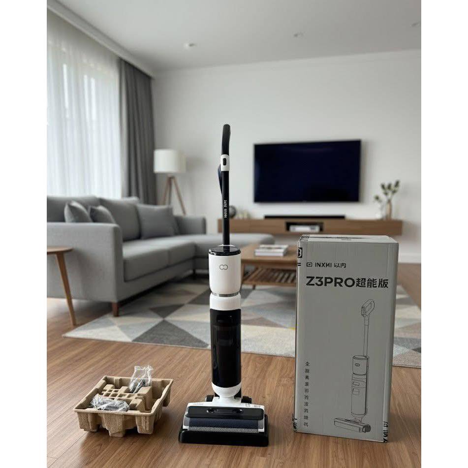 Máy hút bụi và lau sàn không dây cầm tay 3 trong 1, tự sấy giẻ, diệt khuẩn INXNI Z3 Pro