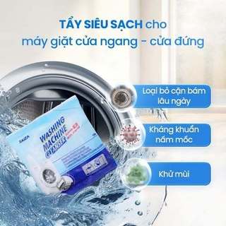  Combo 10 Gói Bột Vệ Sinh Lồng Giặt Saiza - Tẩy lồng giặt Làm sạch máy giặt khử khuẩn  3  
