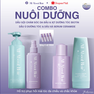 COMBO 4SP Gội Xả Ủ Xịt All About Hair phục hồi & dưỡng tóc toàn diện 
