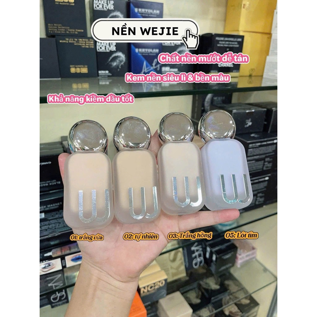 [CHÍNH HÃNG 100%] KEM NỀN SIÊU BÁM CHỐNG TRÔI WEJIE
