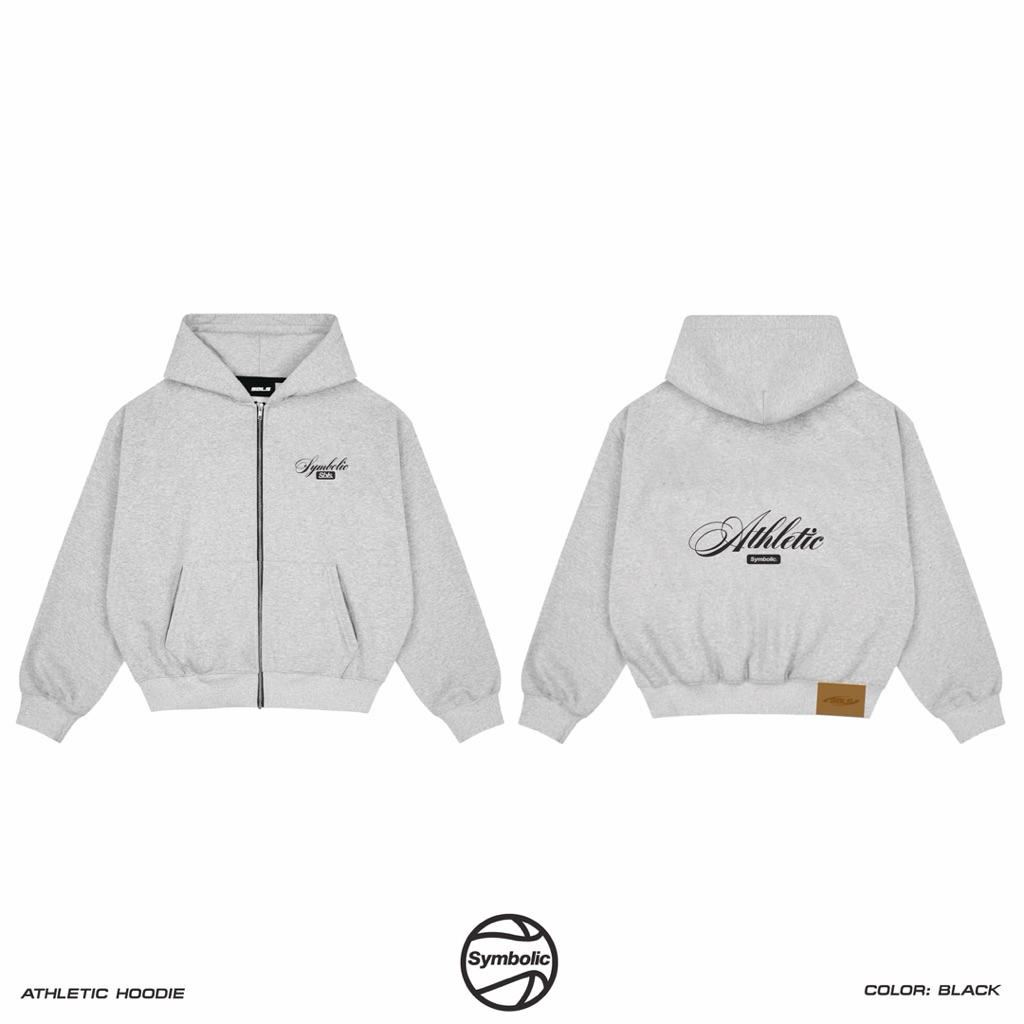 Áo Hoodie Zip Boxy Athetic Symbolic