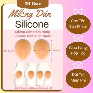  Miếng dán silicone Dán Độn Hông Silicone Có Keo Hình Giọt Nước Dán Hõm Hông Tự Nhiên  QN - 755 