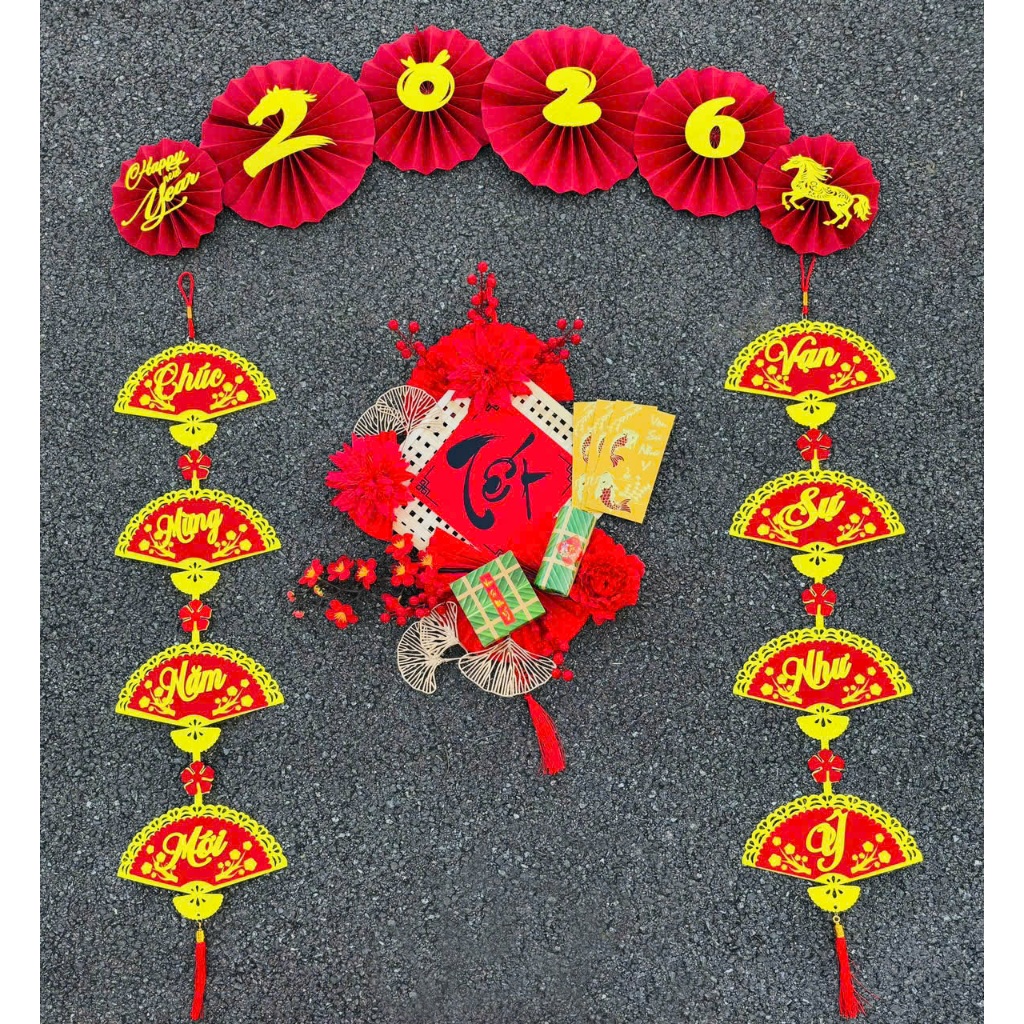 set tràn trí tết 2026 - trang trí tết