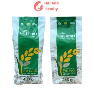  Bún phở mì gạo trắng gạo lứt hữu cơ Hasabio Hoa Sữa Mennosta cho bé 7m 