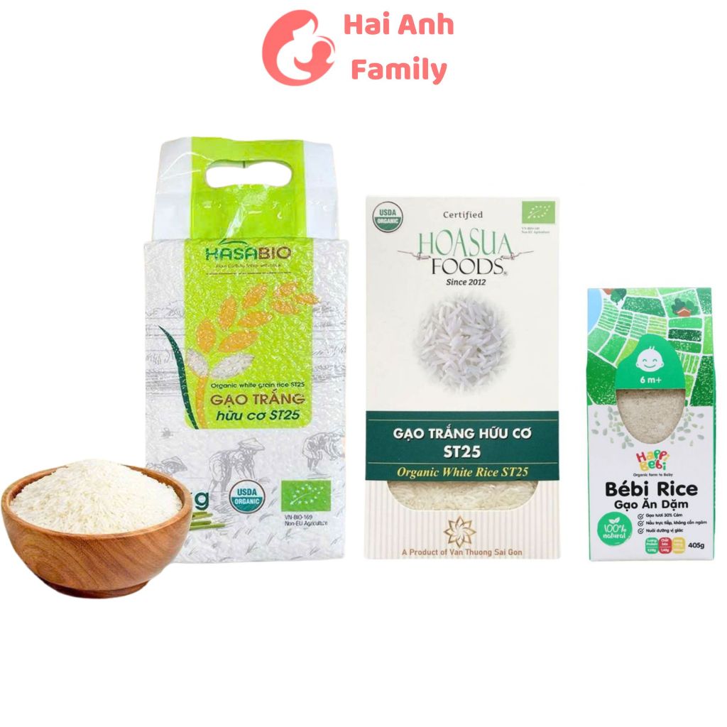Gạo ST25 Hữu Cơ dùng nấu cháo, nấu cơm cho bé ăn dặm