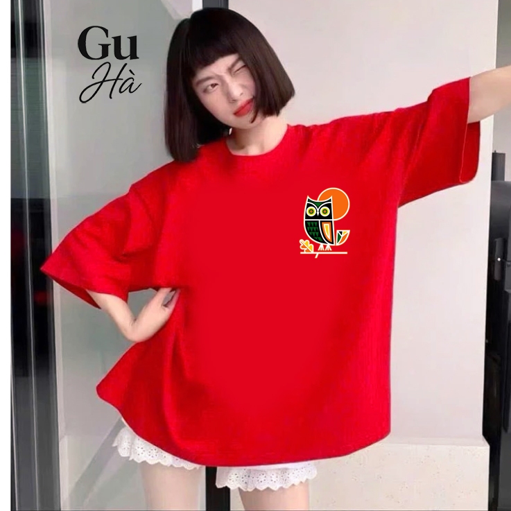 (9Kg - 92Kg) Áo thun Unisex hình con cú nhỏ cho bé trai, bé gái, nam nữ siêu xinh - Gu Hà I H18