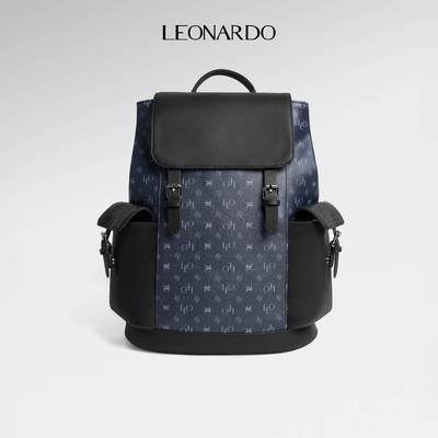 Balo Nam Monogram Neo X-Night Chất Liệu Da Microfiber Cao Cấp Thương Hiệu LEONARDO