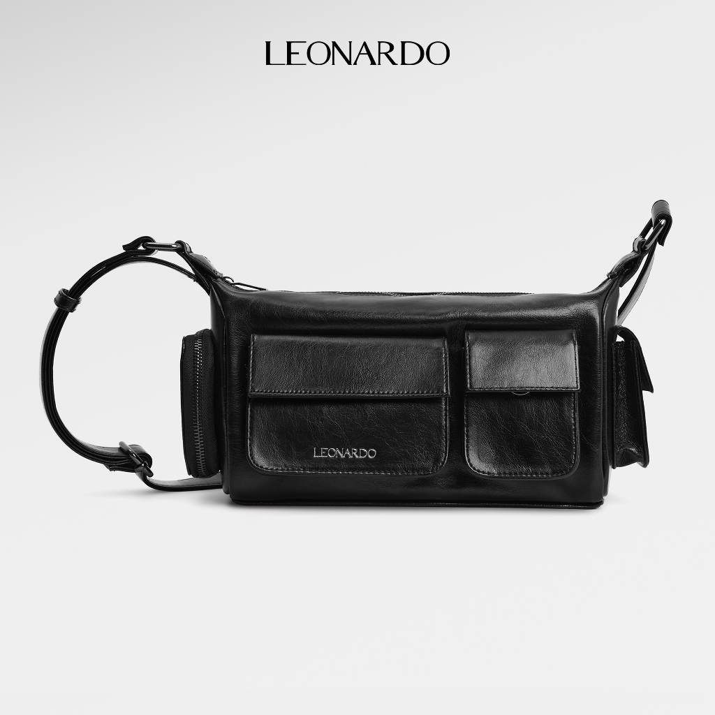 Túi Da Đeo Chéo Hayden Chất Liệu Da Microfiber Cao Cấp Thương Hiệu LEONARDO