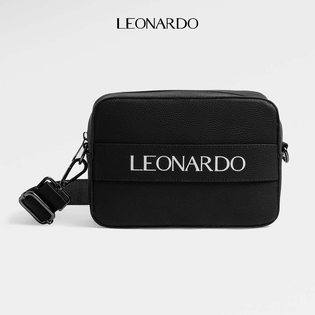 Túi Da Đeo Chéo Leonardo Microfiber Thanh Lịch, Dáng Hộp Hiện Đại - Marcus