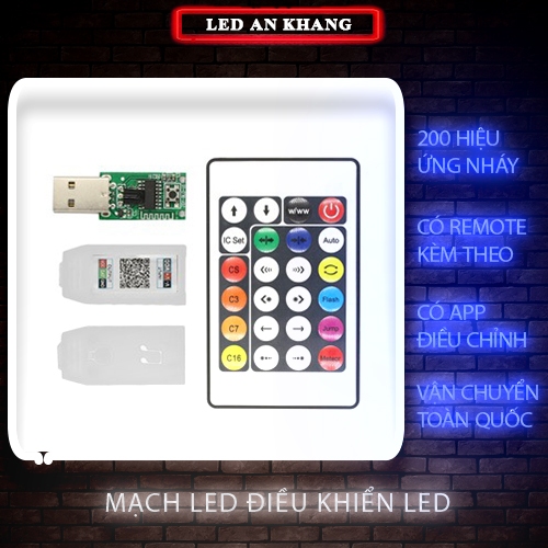 Bộ mạch điều khiển led pháo hoa dây led rgb argb giá rẻ kèm Remote