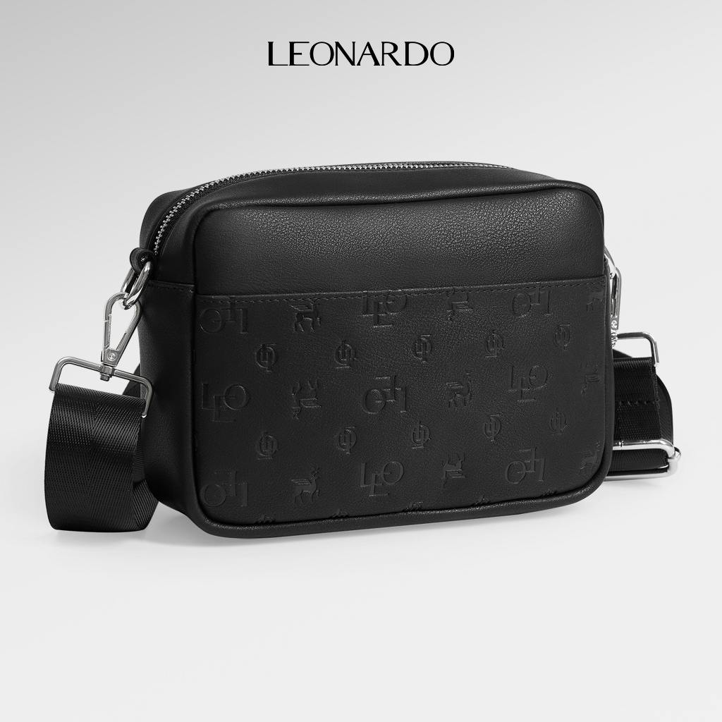 Túi Da Đeo Chéo Leonardo Microfiber Monogram, Chống Nước - Túi Hộp Monogram Carlos