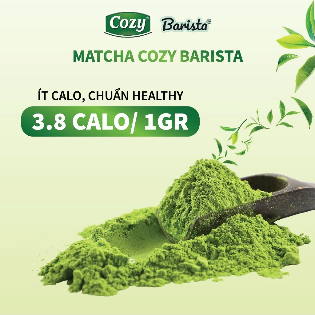 [Top Value] Bột Matcha Cozy Barista, Bột Trà Xanh Cozy, Bột Matcha Pha Latte, Sản Xuất Bằng Máy Móc 