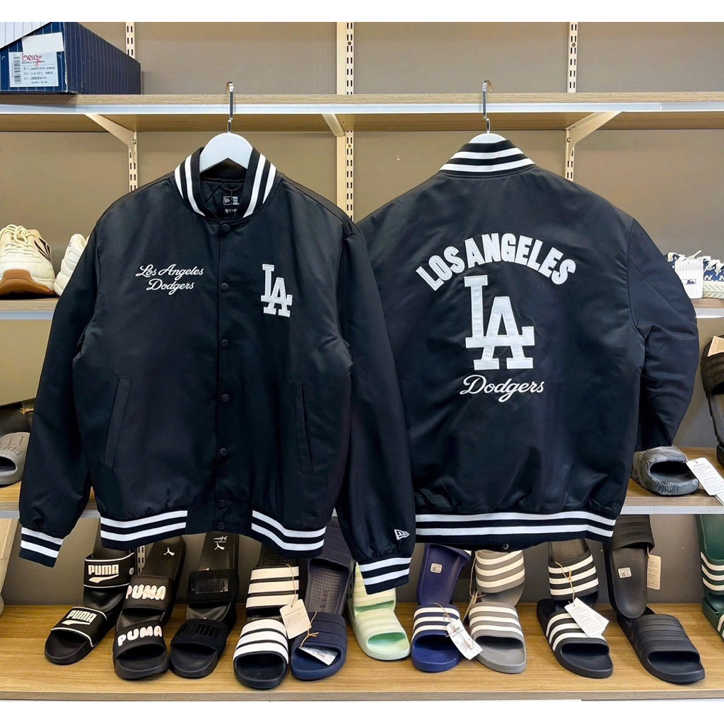 Áo Khoác Bomber New Era La Dodgers Đen Chính Hãng | VemBer Store