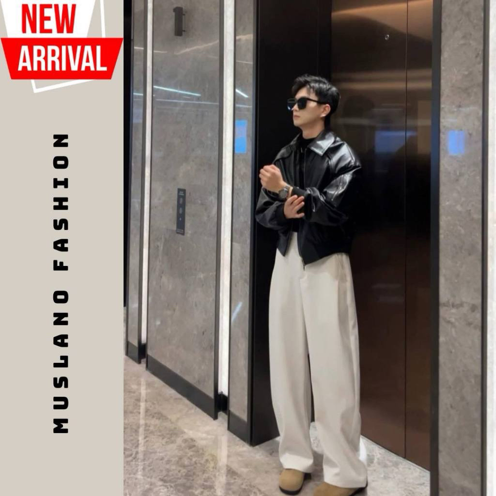 Mã A111 SET ÁO DA + QUẦN SUÔNG MUSLANO FASHION – STREETWEAR CAO CẤP