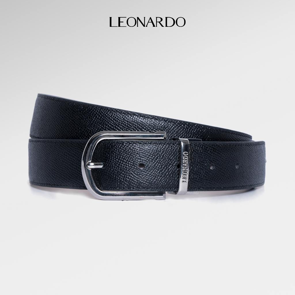 Thắt Lưng Da Nam Devon, Chất Liệu Da Crossgrain Nhập Khẩu Cao Cấp, Thương Hiệu LEONARDO