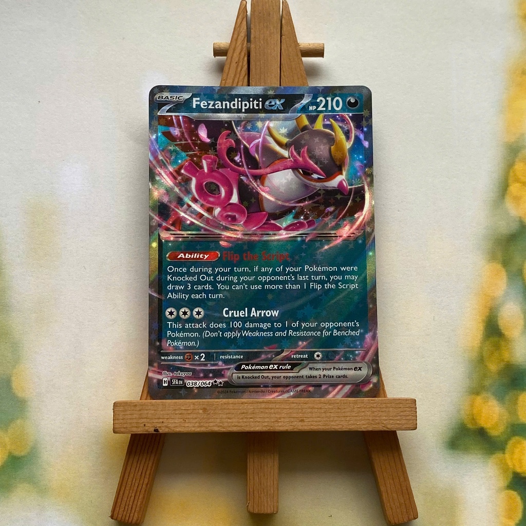 Thẻ hình Pokemon Fezandipiti ex 038/064 - Lá bài lẻ Shrouded Fable Ultra Rare tiếng Anh