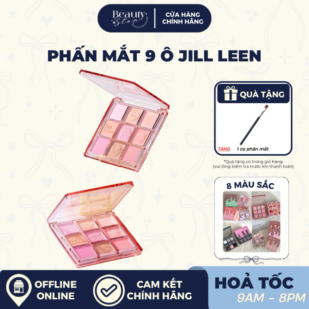 [FULL 7 MÀU MỚI NHẤT] Bảng Phấn Mắt 9 Ô JILL LEEN Dòng Socola Lì Mịn Lâu Trôi (7 Bảng Màu)