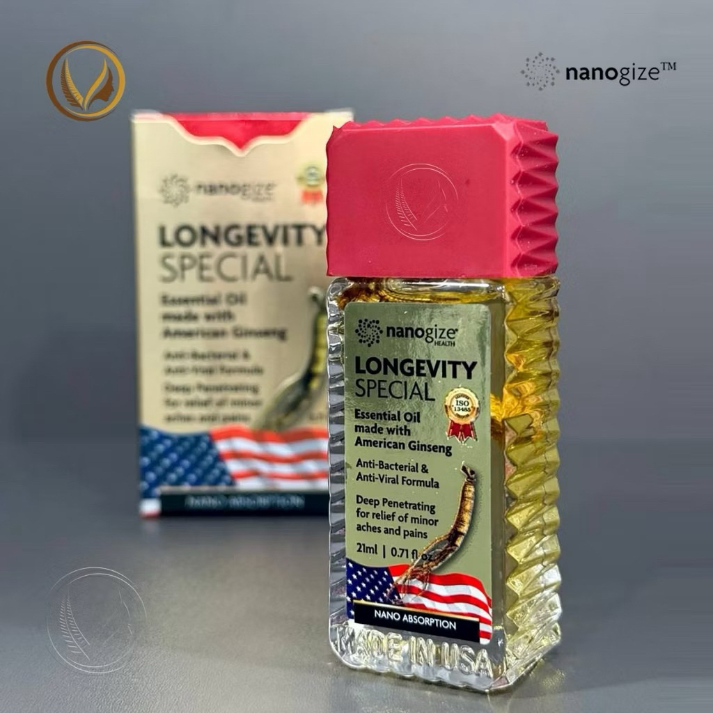 Dầu nóng nhân sâm Nanogize Longevity Special Ginseng Essential  Oil