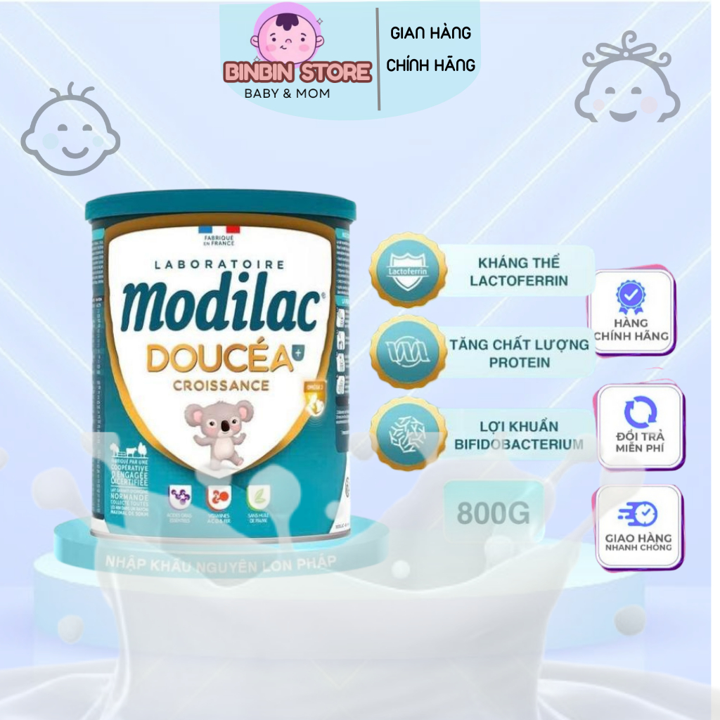 Sữa Modilac Doucéa - Pháp Lon 800g /đủ số cho bé [Nhập Khẩu chính hãng]