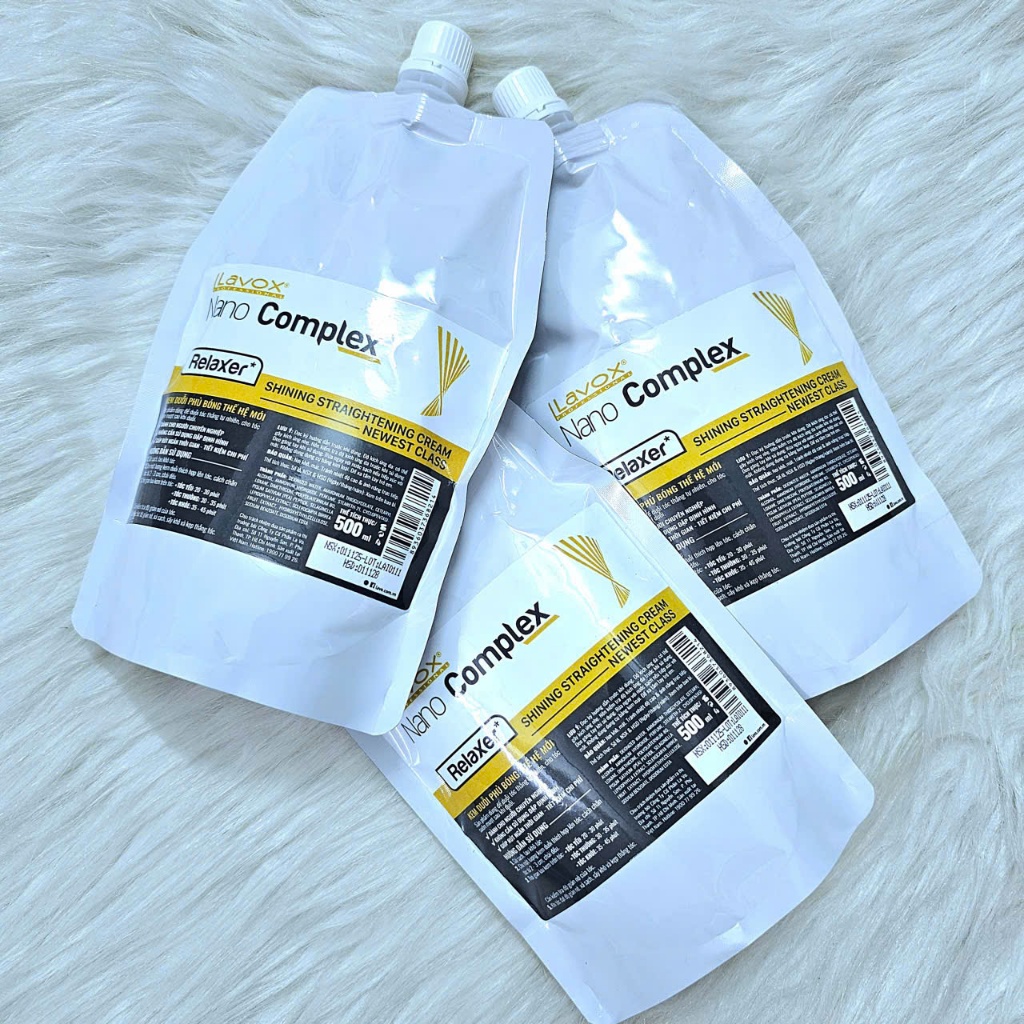Thuốc Duỗi Tóc Phủ Bóng Thế Hệ Mới Lavox Nano Complex 500ml  Chỉ Với 1 Bước Khồng Cần Kem Dập