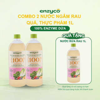  Combo 2 Chai Nước Rửa Rau Củ Quả Sinh Học Enzyco 100% Enzyme Từ Dứa - Nước Ngâm Rửa Rau Củ Cho Bé 